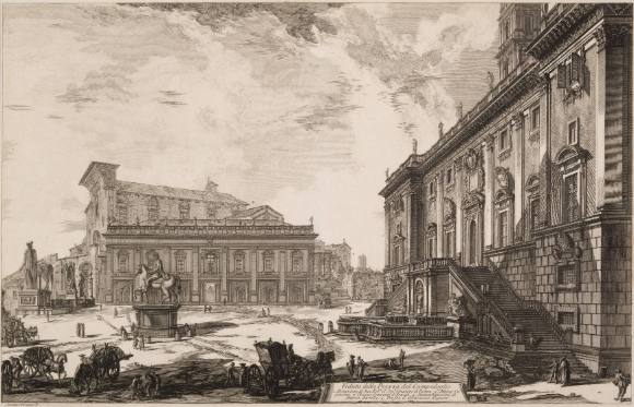 Veduta della Piazza del Campidoglio (View of the Piazza del Campidoglio), from Vedute di Roma (Views of Rome)
