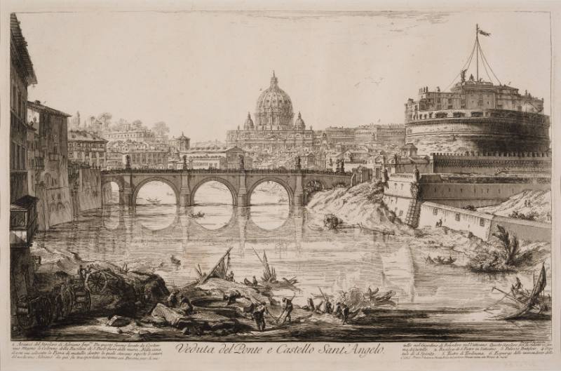 Veduta del Ponte e Castello Sant’Angelo (View of the Bridge and Castel Sant’ Angelo), from Vedute di Roma (Views of Rome)