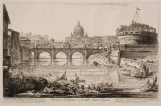 Veduta del Ponte e Castello Sant’Angelo (View of the Bridge and Castel Sant’ Angelo), from Vedute di Roma (Views of Rome)