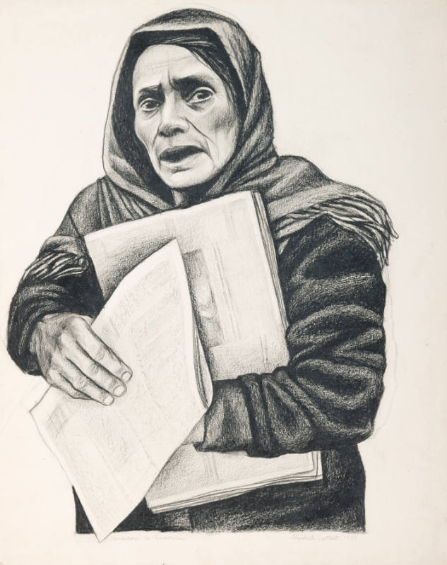 Newspaper Vendor (Study for "Vendedora de Periódicos")