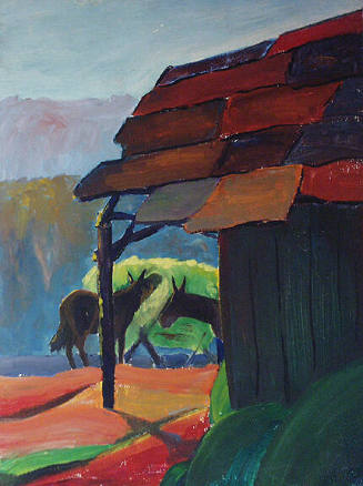 Barn with Mules