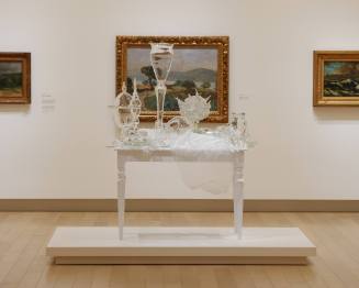 Laid Table with Bird, Goblet, and Fruit