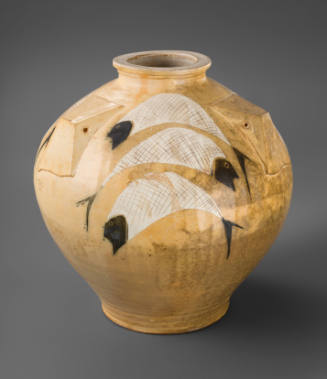 Vase, Three White Fish